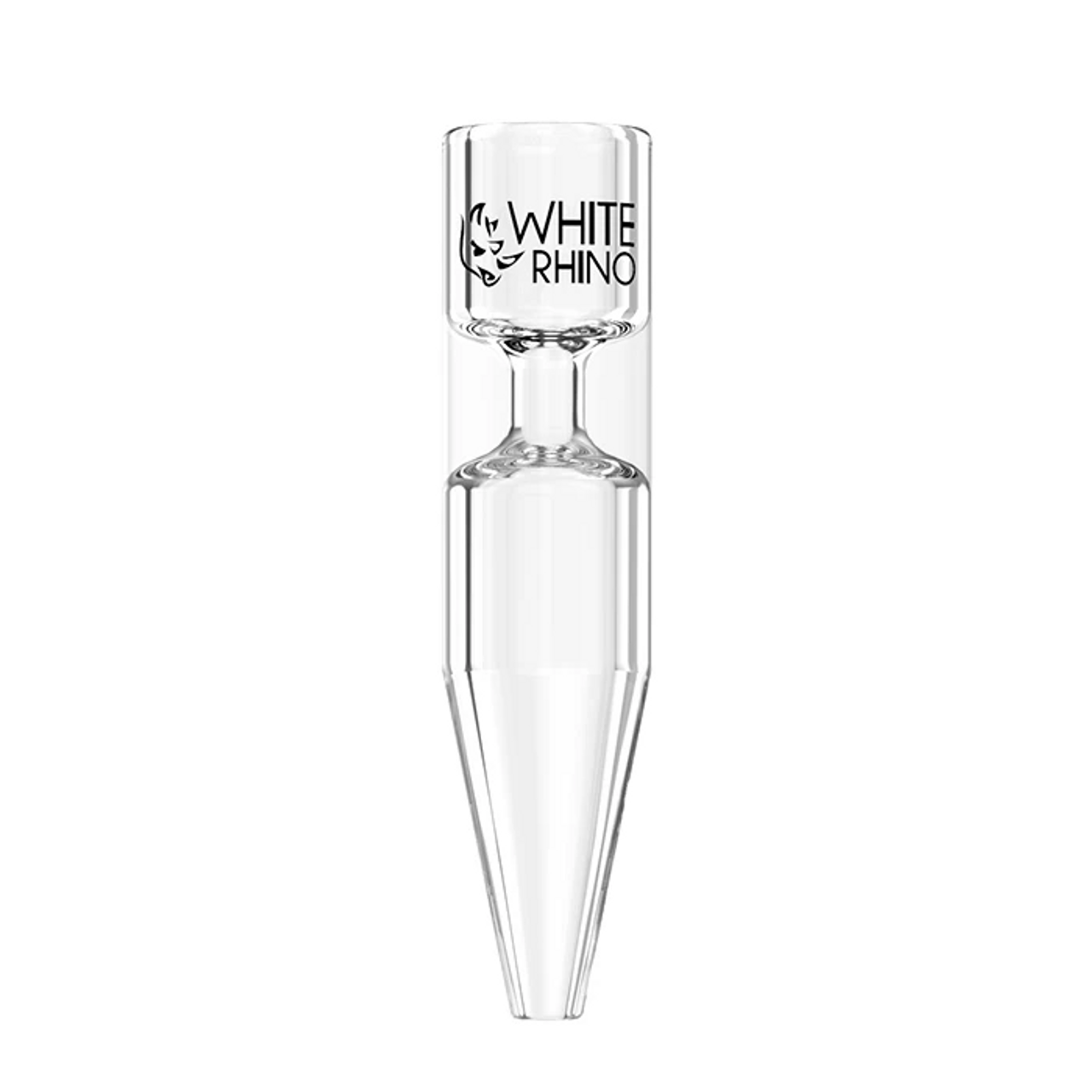 White Rhio Flip Pyrex Glass Tip Replacement