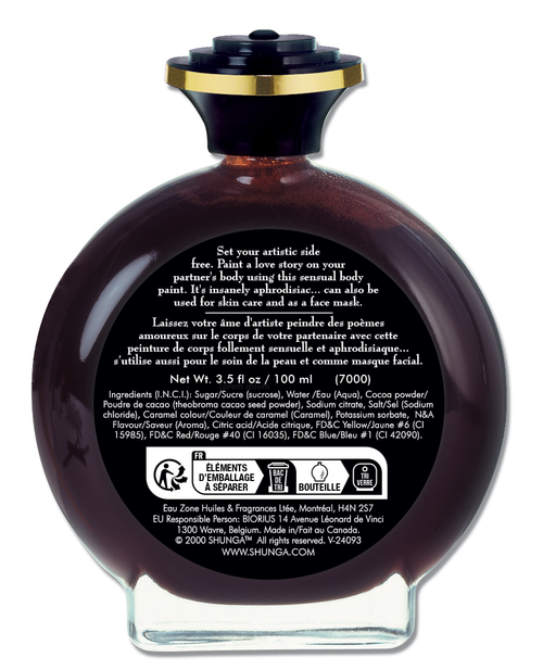 Edible Body Paint - Aphrodisiac Chocolate - 3.5 Fl. Oz. / 100 ml