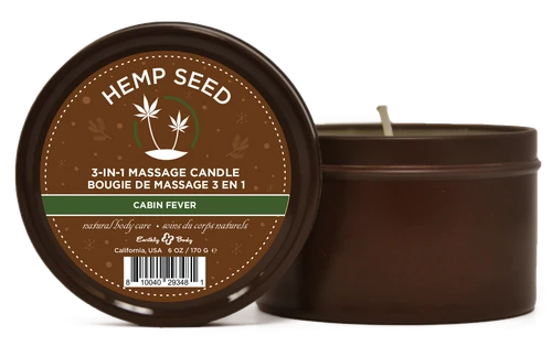 Hemp Seed 3-in-1 Massage Candle Cabin Fever 6oz/ 170 G