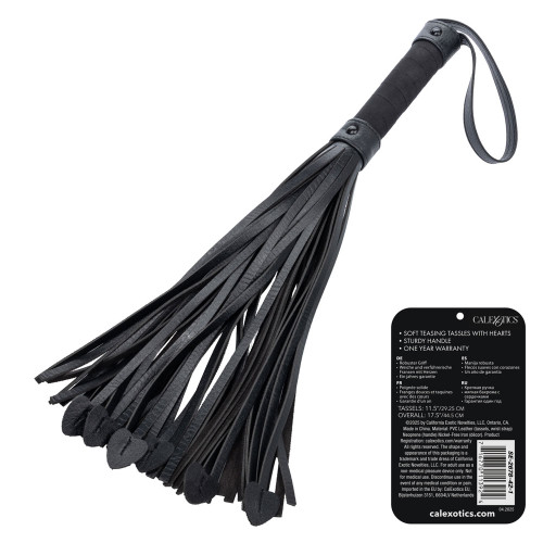 Nocturnal Collection Heart Throb Flogger - Black