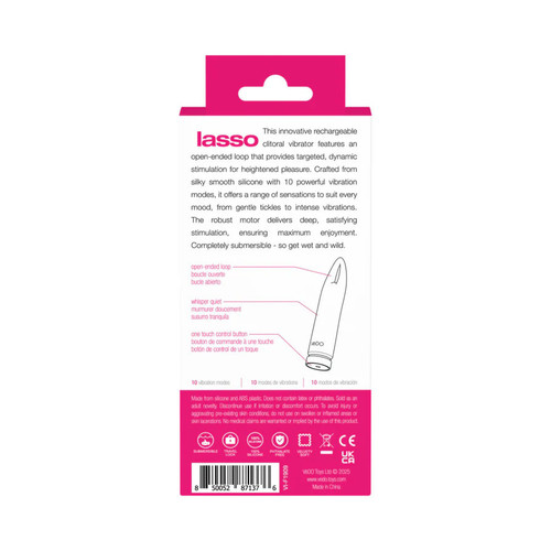 Lasso Rechargeable Clitoral Bullet Vibrator - Pink