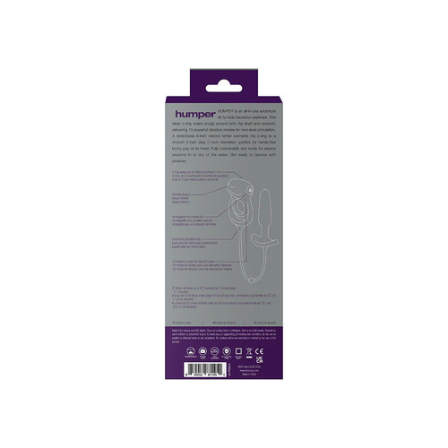 Humper Rechargeable Dual C-Ring With Anal Plug - Purple