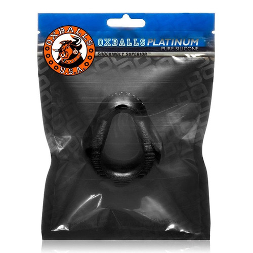 Hung Padded Cockring Oxballs - Black