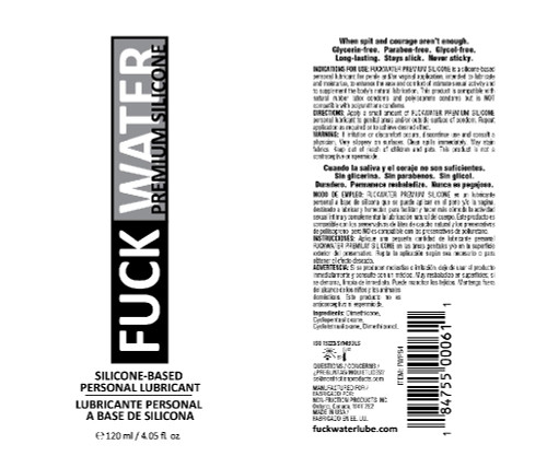 Fuck Water Premium Silicone Lubricant - 4 Fl. Oz.