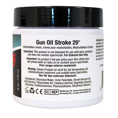Gun Oil Stroke 29 6 Oz 178ml Jar Masturbation Cream