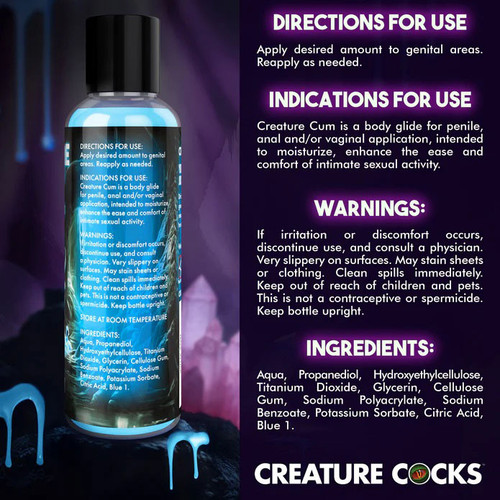 Creature Cum Blue Water-Based Lubricant 4oz