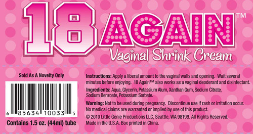 18 Again Vaginal Shrink Cream - 1.5 Fl. Oz.
