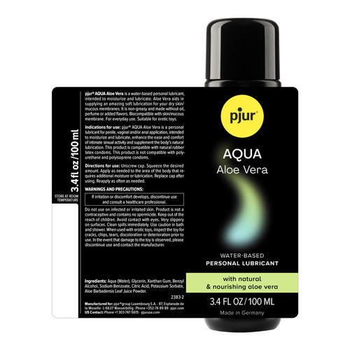 Pjur Aqua Aloe Vera - 100 ml - 3.4 Fl. Oz