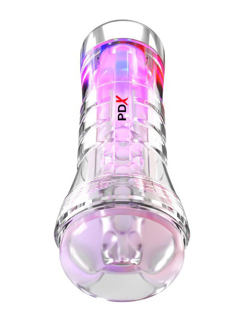 Pdx Elite Viewtube XXL See-Thru Ez-Grip Led Stroker - Clear