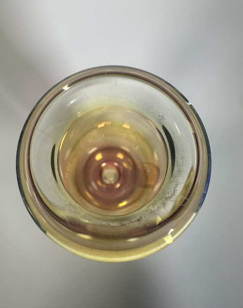 Locally Blown Double Perc Water Pipe With Fuming (18")