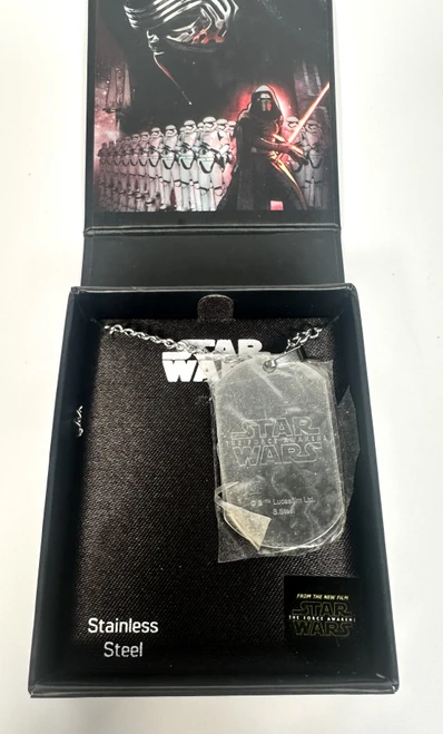 Stainless Steel Star Wars X-Wing Fighter Dog Tag Necklace