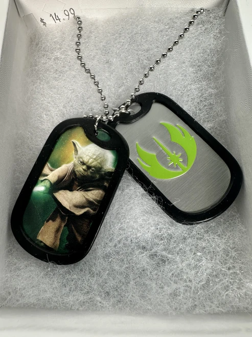 Licensed Star Wars Dog Tag Necklace Yoda