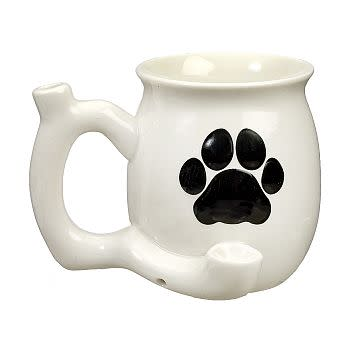 White Dog Paw Pipe Mug