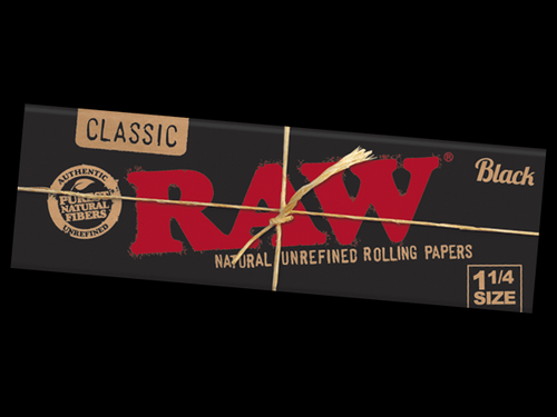 RAW Classic Black Rolling Papers (1 1/4")