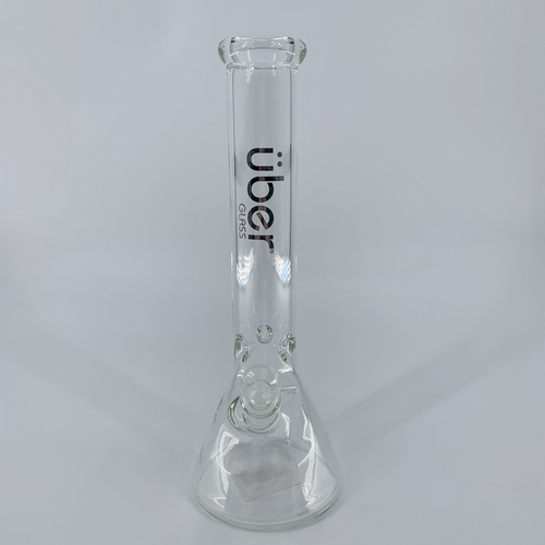 Uber Glass: Beaker with Ice Catcher Water Pipe (14")