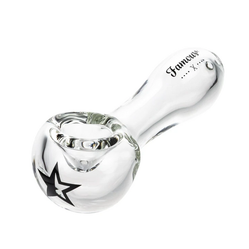 Famous Brandz: Famous X Spoon Pipe Clear (4")