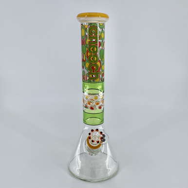 Cheech Glass: Multicolored Dot Beaker (14")
