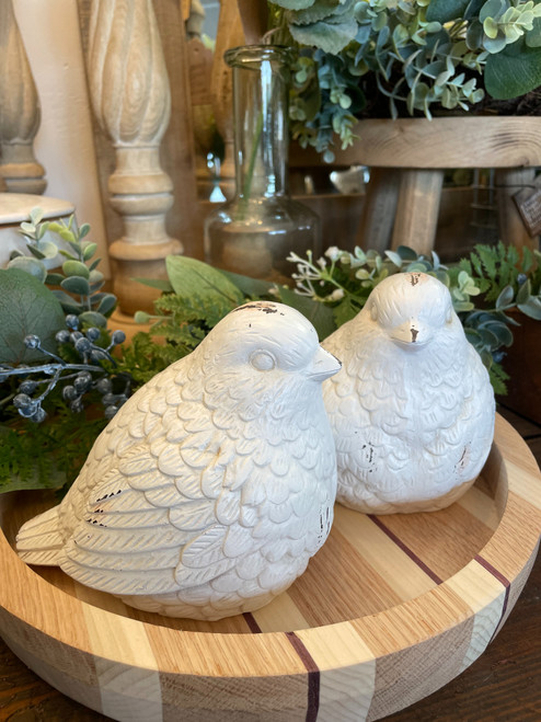 Whitewashed Bird Figurine sale