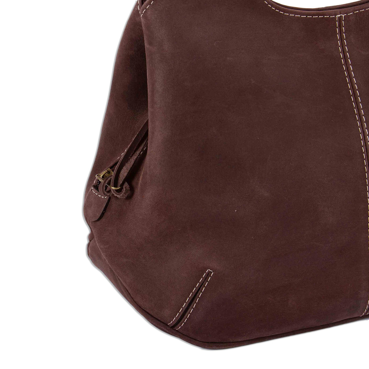 HOBO 28 CITY SHOUDER BAG IN CINNAMON BROWN CALFSKIN