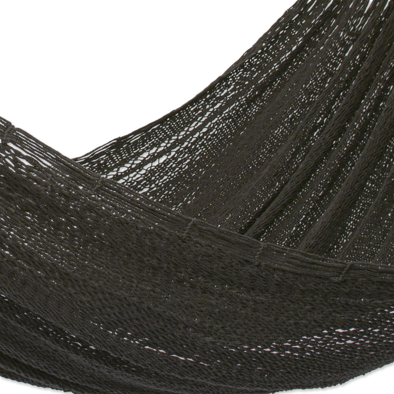 Handmade Black Rope Hammock Triple 'Uxmal Night' International