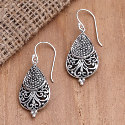 Hand Crafted Sterling Silver Dangle Earrings 'Same Day'