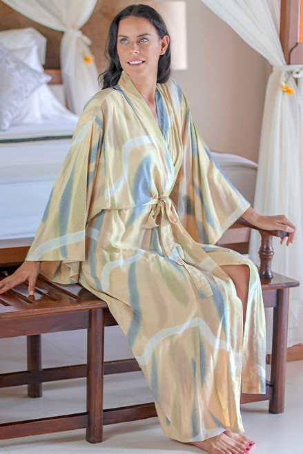 Women's Batik Patterned Robe 'Sweet Nuance'