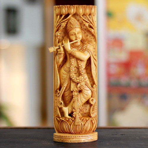 Wood sculpture 'Hindu Romance'