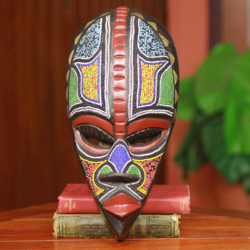 Authentic African Mask 'Proud Hausa Warrior'