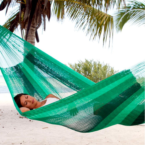 Striped Rope Hammock Double 'Caribbean Dream'