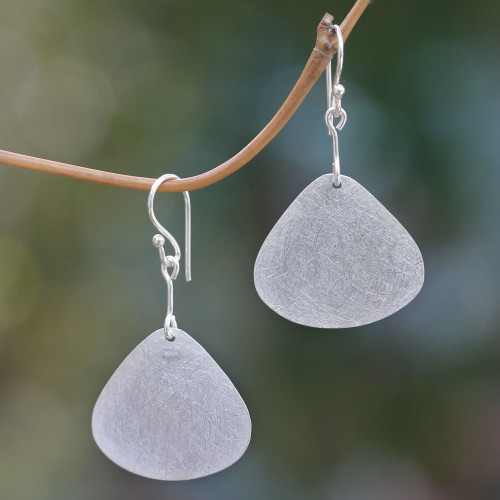 Artisan Crafted Sterling Silver Earrings from Bali 'Butterfly Wings'