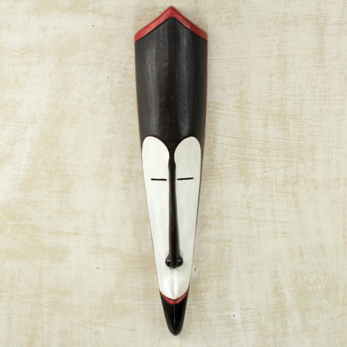 African Fang Tribe Mask of Social Order Wood Wall Mask 'Fang Ngil II'