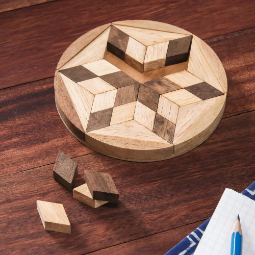 Star Shaped Wood Puzzle Game from Thailand 'Star of David'