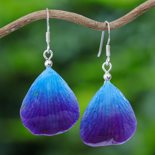 Orchid Petal Earrings 'Twilight'