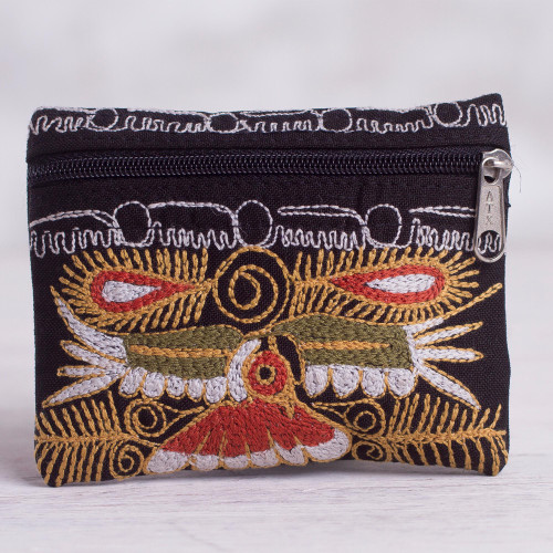 Handcrafted Embroidered Coin Purse from Peru 'Colca Condor'