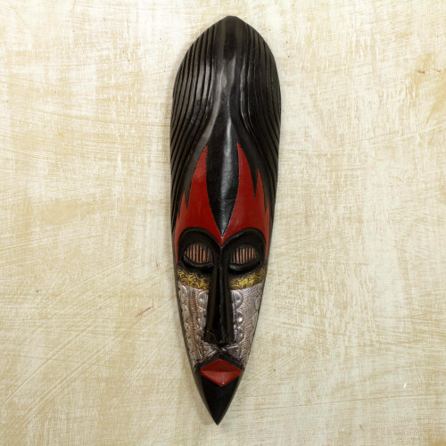 Nigerian Wood Mask 'Fulani Maiden'