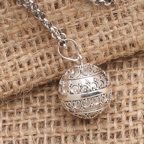 Balinese Sterling Silver Harmony Ball Necklace 'Angel Amulet'