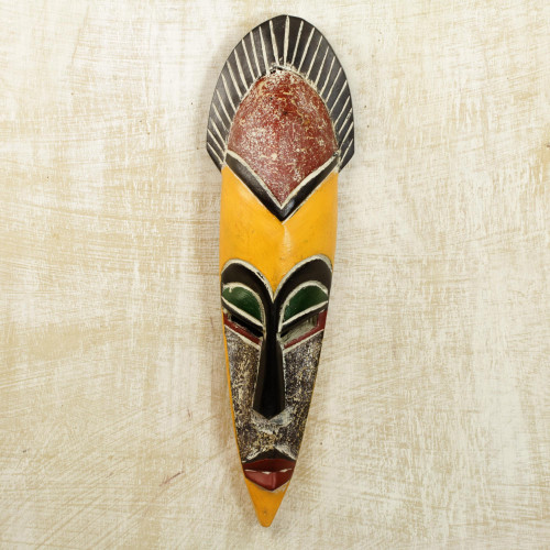 African Wood Wall Mask 'Protect the Jungle'