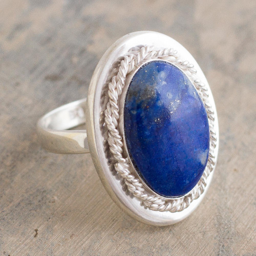 Artisan Crafted Lapis Lazuli Ring 'Cachet'