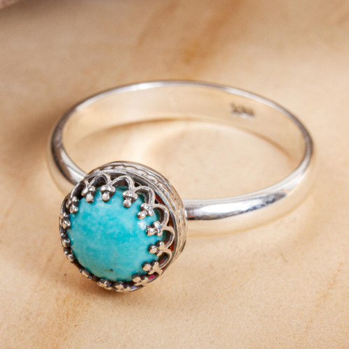 Natural Turquoise Single-Stone Ring 'Taxco Treasure'