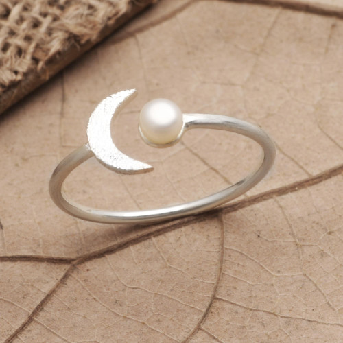 Sterling Silver Mabe Pearl Cocktail Ring 'By the Moon in Silver'