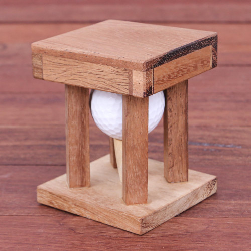 Raintree Wood and Golf Ball Puzzle 'Golfing Off the Green'
