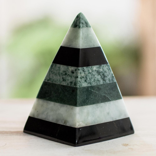 Handmade Jade Pyramid 'Healing Pyramid'