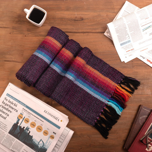 Striped 100 Alpaca Scarf 'Tarma Valley'