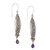 Amethyst and Sterling Silver Dangle Earrings from Bali 'In Defense of Hope'