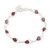 Indian Garnet and Sterling Silver Link Bracelet 'Gleaming Drops'