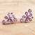 Amethyst and Sterling Silver Drop Earrings from India 'Regal Dreams'