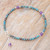 Thai Jasper and Amethyst Beaded Anklet 'Barefoot Charm'