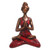 Handmade Cement Yoga Statuette from Java 'Asana Pose in Red'