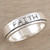 Handmade Sterling Silver Meditation Ring 'Bond of Faith'