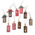 Handcrafted Wood Christmas Ornaments Set of 10 'Farmhouse Christmas'
